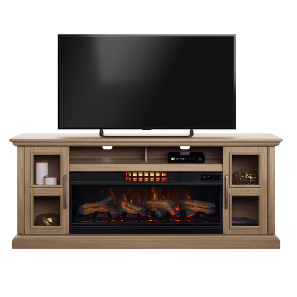 Tresanti Nottingham Media Mantel with Classicflame Coolglow 2-In-1 Electric Fireplace & Fan