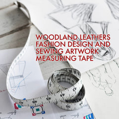 Woodland Leathers Dual Sided Durable Measuring Tape for Body and Waist Measure Includes Free BMI Weight Control App and Ebook, Clothes Fabric Sewing Tape Made of Flexible Fiber Glass