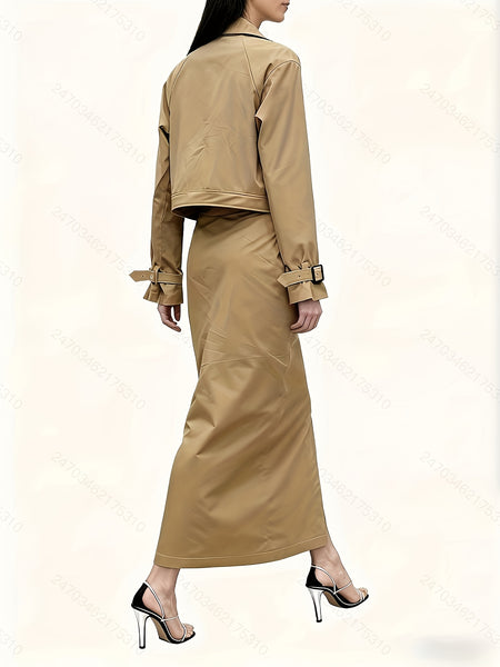 Two-Piece Set for Women Featuring an Elegant Blouse And a Skirt (LL168)