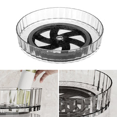 Non-Slip Rotating Storage Rack 1 Pack, Lazy Susan Organizer for Kitchen Spice Rack and Cosmetic Storage, Multi-functional Design for Cupboard Bedroom Bathroom Living Room Use, Complete Worktop Organizer Solution