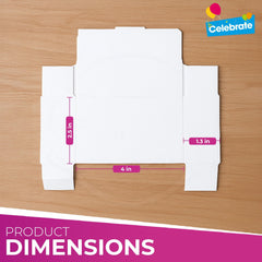 20 Pack White Cake Slice Boxes 105 x 65 x 35mm | Small Individual Cake Portion Boxes for Kids Parties, Weddings & Celebrations | Disposable Cardboard Cake Boxes for Guests | Sturdy Mini Cake Containers for Pastries, Desserts & Takeaway Treats | Portable S