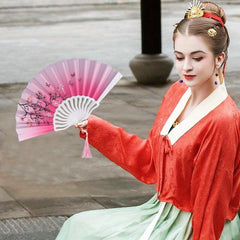 Folding Fan Hand Held Bamboo Fan Chinese Style Wedding Party Dance Fans hot