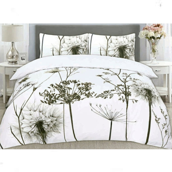 100% Cotton Complete Bedding Duvet Cover Set - Includes Double Duvet Cover, Double Fitted Sheet & two Matching Pillowcases - Comfortable Soft Comforter Cover Bedding Set for Bedroom - Premium Quality Bedding Set