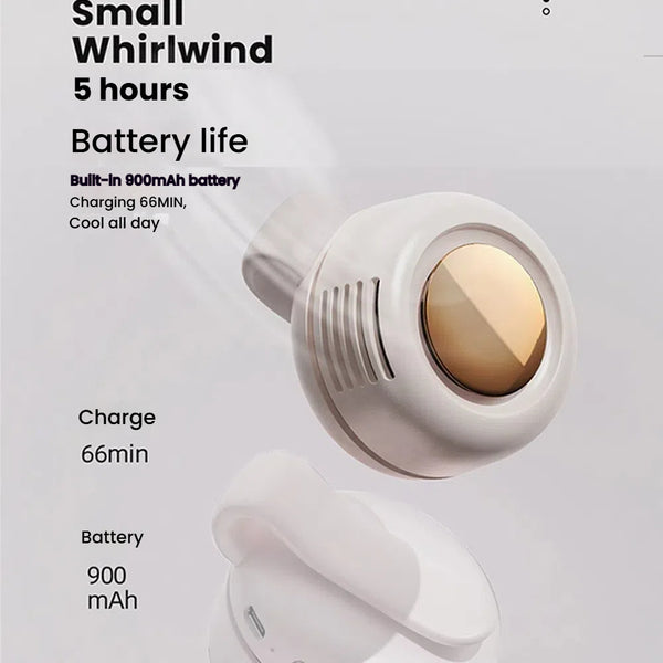 Mini Clip on Fan, Ultra Compact 360° Portable Handheld Fan, 50% Smaller with High Density Battery, Long Lasting Desk Fan, Good item for Travel, Outdoor