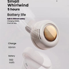 Mini Clip on Fan, Ultra Compact 360° Portable Handheld Fan, 50% Smaller with High Density Battery, Long Lasting Desk Fan, Good item for Travel, Outdoor