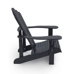 Leisure Line Adirondack Faux Wood Garden Chair in Black