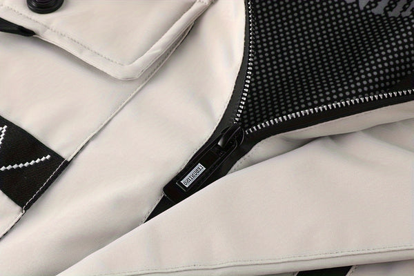 Men's Fashion New Jacket Men's Spring Autumn Thin Casual Multi-Pocket Outdoor High Quality Jacket Coat Men Detachable Hood Outdoor Trendy Design Waist Double Pocket Jacket