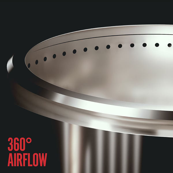 Herqs Chief 68Cm Wood Burning Stainless Steel Fire Pit Bundle