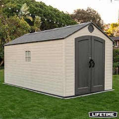 Lifetime 8Ft X 15Ft (2.4 X 4.5M) Storage Shed - Model 60394