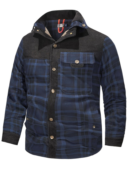 US Size Men'S Casual High-Quality Fall/Winter Plaid Jacket