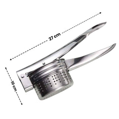AEX Stainless Steel Potato Ricer Manual Potato Masher Kitchen Vegetable Press Tool for Smooth Mashed Potatoes Dishwasher Safe Silver