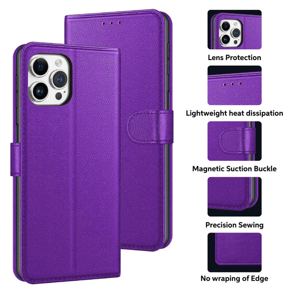 Luxury Case for iPhone 16 Pro Max Plus, 15 Pro Max Plus, 14 Pro Max Plus, 13 Pro Max mini, 12 Pro Max Mini, 11 Pro Max XS MAX XS X SE 8 Plus 7 Plus 6 6S PlusLeather Phone Case Cover, PU Faux Leather Wallet Book Folio Flip Magnetic Shockproof Case with Car