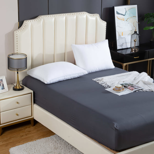 Soft And Breathable Bedding Solid Color Washable Fitted Sheet