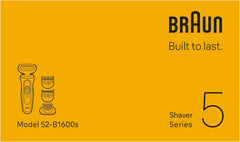 Braun Series 5 Electric Shaver, Wet & Dry Foil Razor for Men with Body Groomer Attachment, Cordless, up to 50 Min, 100 Percent Waterproof, 52-B1600S, Blue