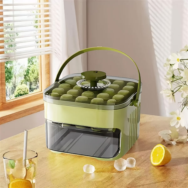 Ice Trays for Freezer with Lid and Shovel, Ice Cube Tray Making 50pcs Ice Cubes, Easy Press to Release Ice, Ice Tray with Storage Bin Chilling Cocktail Whiskey Coffee 2 Trays 1 Ice Bucket