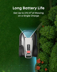 Eufy E15 Robot Lawnmower, No Boundary Wire, No RTK, No Signal Problems, Hands-Free Auto-Mapping, for Gardens up to 800 M², Truevision Technology, Precise Edge Trimming, Accurate Obstacle Avoidance