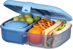 Sistema Bento Box Lunch | Bento School Lunch Box with Compartments | 1.65 L | Food Storage Container in Minty Teal | 1 Count