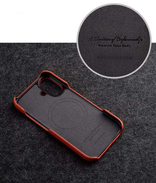 Phone Case - High-Quality Leather Case Designed for The for Iphone 17 Pro Max Featuring Magnetic Support, Also Compatible with The for Iphone 16 Pro, Providing a Sturdy Cover