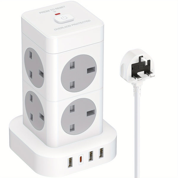 Cube Extension Lead with 8Outlets Power Stirps with 5 M Cable 4 USB