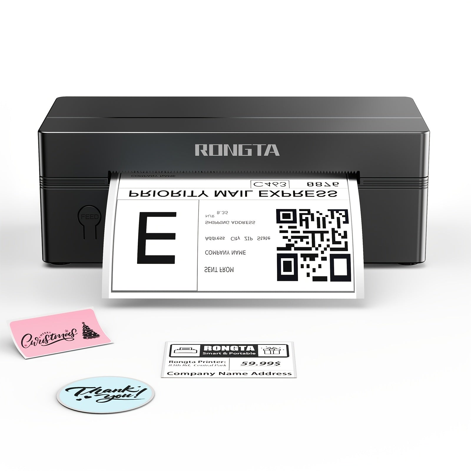 Rongta RP425 4x6 Thermal Shipping Label Printer, Wireless Desktop Printer For Mailing & Packages, Compatible With IPhone & Android & Window, Perfect For Small Business & Home Office, Rongta