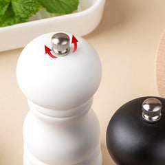 High Gloss Wooden Salt And Pepper Grinder Set