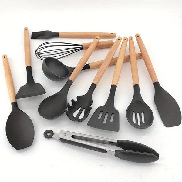 12 Silicone Kitchen Utensil Set, Non Stick Baking Cooking Utensils Cooking Spoon Tools