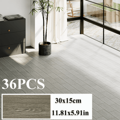 36-Pack High-Quality Self Adhesive Floor Tiles, 15x30cm Peel and Stick SPC Vinyl Planks for Kitchen, Bathroom, Bedroom & Living Room, Realistic Stone/ Wood Look Efffect Waterproof PVC Flooring, Easy DIY Installation