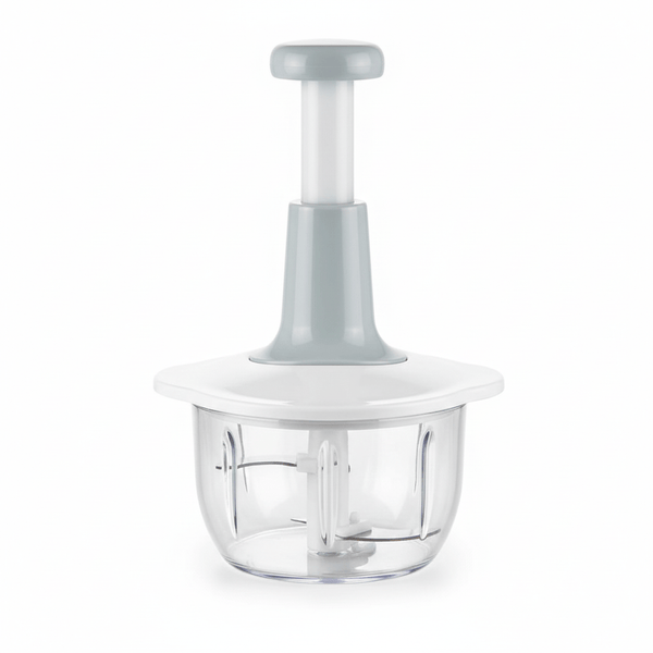 1pc 2 Litre Heavy-Duty Manual Food Chopper with Quick Press Lever - Heavy Base, Clear Cup for Tracking, for Vegetables, Fruits, Herbs, Salsa, Garlic, Pesto - Kitchen Essentials, Home Cooking, Party Prep - Ideal Gift for Cooks, Vegetable Chopping, Compact
