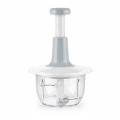 1pc 2 Litre Heavy-Duty Manual Food Chopper with Quick Press Lever - Heavy Base, Clear Cup for Tracking, for Vegetables, Fruits, Herbs, Salsa, Garlic, Pesto - Kitchen Essentials, Home Cooking, Party Prep - Ideal Gift for Cooks, Vegetable Chopping, Compact