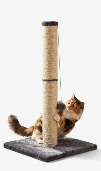 Cat Scratching Post 40cm Scratch Post Kitten Cat Tree Scratcher Sisal Pole Vertical Claw Scratching Tall Modern Design For Cats New