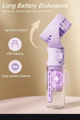 SJMR Portable Rechargeable Handheld Fan – 5-Speed Foldable Mini Fan. USB Powered for Home, Office, Travel, and Outdoor Use