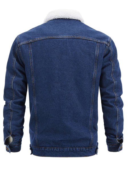 Men's Casual Slim Jacket Vintage Lapel Denim Jacket