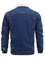 Men's Casual Slim Jacket Vintage Lapel Denim Jacket