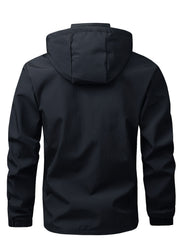 Men'S Outdoor Hooded Lightweight Jacket Sports Coat Inner Mesh Fabric