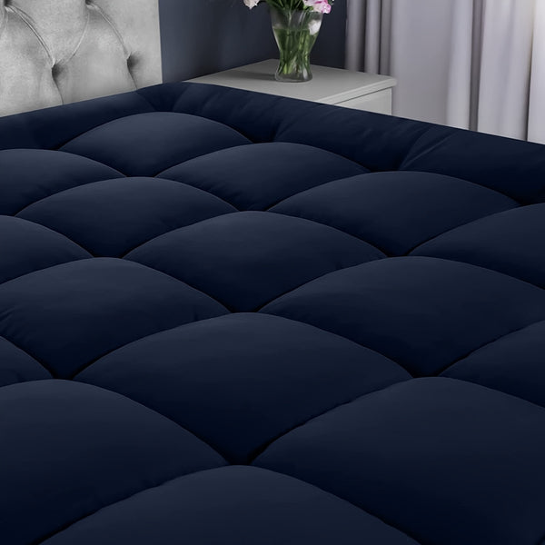 Super Soft 4Inch/ 10 Cm Deep Fill Mattress Topper Luxury Quilted Bed Pad With Elastic Corners Breathable, Durable, Machine Washable, Ideal For Single, Double, King Super King UK Bed Size
