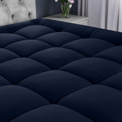 Super Soft 4Inch/ 10 Cm Deep Fill Mattress Topper Luxury Quilted Bed Pad With Elastic Corners Breathable, Durable, Machine Washable, Ideal For Single, Double, King Super King UK Bed Size