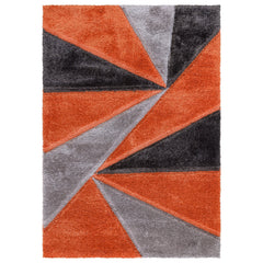 Luxury Soft Shaggy Area Rug – Modern Non-Shedding Geometric Triangles Design, High-Pile Plush Living Room Carpets, Large Thick Rug for Bedroom, Kitchen, Lounge & Home Décor – Contemporary Floor Rug & Mats