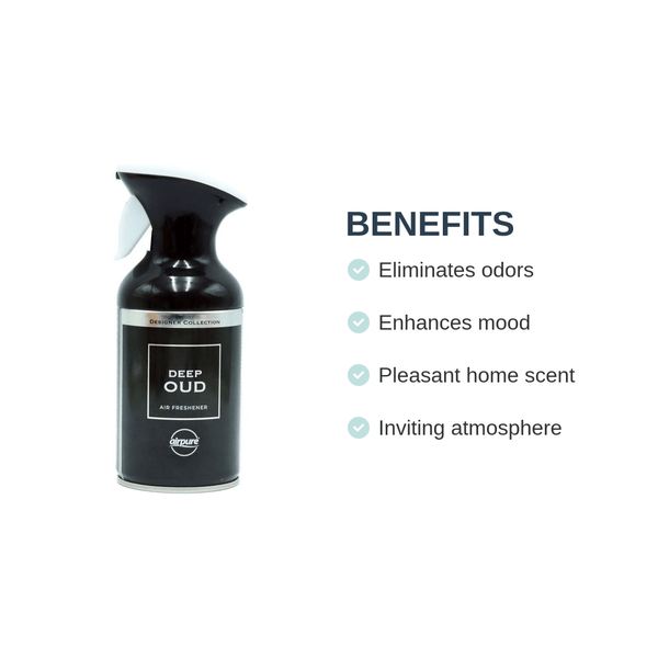 Pack of - 3 Airpure & Fresh Deep Oud Air Freshener Spray 250 ML