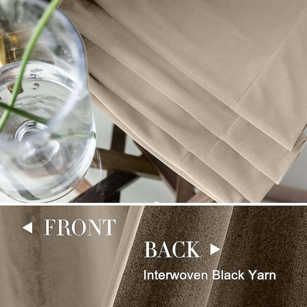 2pcs Premium Velvet Blackout Curtains – High-Quality Thermal Insulated Room Darkening Window Drapes, Light-Blocking Rod Pocket Curtains for Living Room Decor, Bedroom, Machine Washable Home Decorations