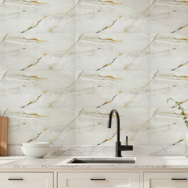 50pcs Marble Self-Adhesive Wall Tiles Wall Hanging Decor Fashion 30x30cm