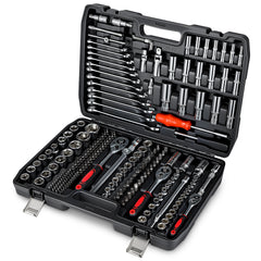 Auto Repair Tool Kit – Mechanic 216-Piece Set with Ratchet, Sockets, Wrenches & Drill Bits