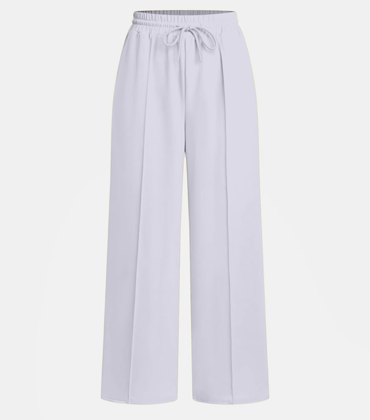 Women Drawstring High Waist Straight Leg Pants, Fashion Casual Pocket Trouser for Daily Wear, Ladies Bottom For All Season, Womenswear Basic Comfy Going Out Solid Color Sweatpant