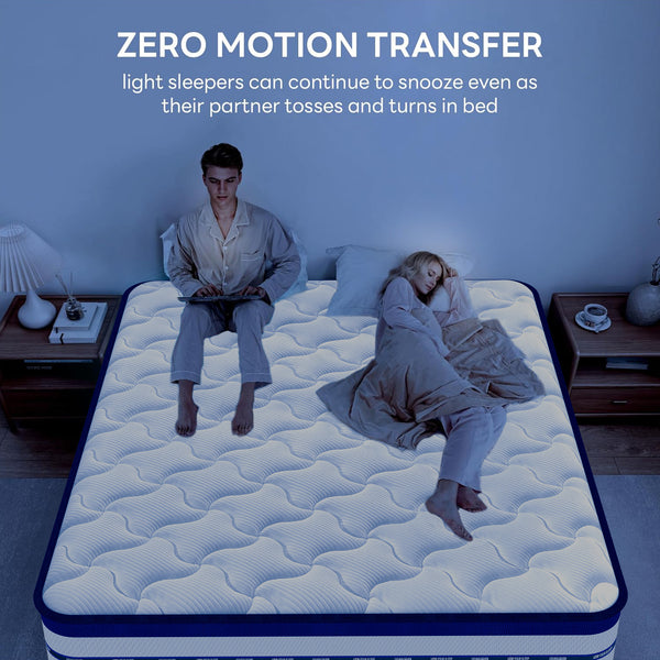 King Size Mattress (150x200x28cm/135x190x28cm) 2000+ Pocket Springs & Gel Memory Foam 7-Zone Ortho Support Reinforced Reduction Medium Firm Fits King Size Bedding 45cm Rolled Box (Christmas, Halloween Valentine's Day gifts), 200-Night Trial Christmas gift