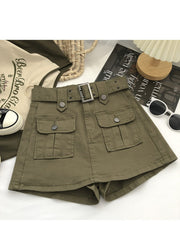 Women's High Waist Cargo Skort with Belt & Built-In Shorts - -Line Mini Skirt, Belted Waistband, Machine Washable Short Length Suitable for,, Casual Attire - Casual Streetwear Outfits