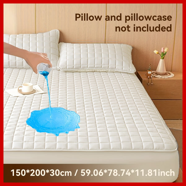 1pc Multicolor Mattress Protector, No Pillowcase And Insert Included, Soft Comfort Solid Color Fitted Sheet Bedding Cover, Minimalist Breathable Bedspread Suitable For Bedroom And Guest Room, Reusable Underpads