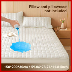 1pc Multicolor Mattress Protector, No Pillowcase And Insert Included, Soft Comfort Solid Color Fitted Sheet Bedding Cover, Minimalist Breathable Bedspread Suitable For Bedroom And Guest Room, Reusable Underpads