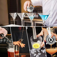 Cocktail Shakers Set,7 Pieces Cocktail Making Kit,Cocktail Shaker Set 750Ml Stainless Steel Bar Tool Set Bartender Kit with Double Jigger,Muddler,Strainer,Pourers,Mixing Spoon