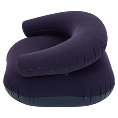73*73*52cm U-shaped Outdoor Leisure Inflatable Sofas, Portable Inflatable Mattresses for Home Use, with Backrest, Foot Pump Included, Durable and Wear-resistant, Suitable for Home, Camping, Beach and Travel Use Green/Purple