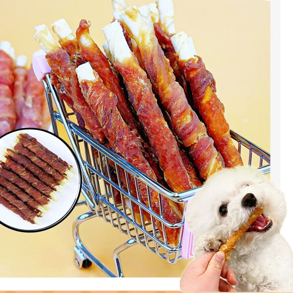 Duck Wrapped Rawhide Twists Dog Treats – High Protein, Low Fat Chew Sticks for Training, Rewards & Dental Health