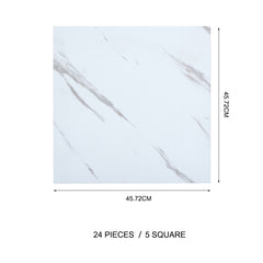 5m² 24pcs PVC Marble Effect Peel and Stick Flooring Planks Flooring Stickers Silent Tile Floorboard Self-adhesive Floor Tiles 2mm Thick Wear-resistant Layer 0.07mm, Waterproof Plank Wall Plank Simulated for Bedroom Kitchen Living Room 18 X 18 Inch 5m²